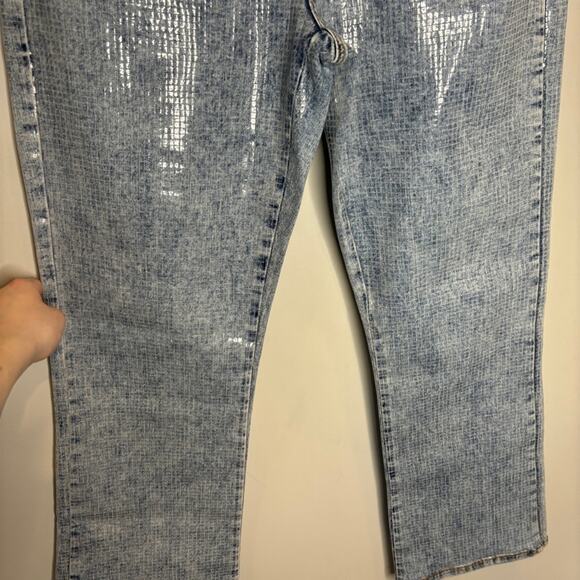 Diesel D-Shark Slim Flare Sequin Coated Jean Low Rise - Picture 10 of 16